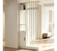 HLTQL Meuble Separation De Piece Cloison De Separation Bois,202x80x24cm | Séparateur De Pièce Cloison Separation Interieur Amovible Sans Percage Claustra Intérieur Bois Blanc,202x80x24cm