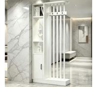 HLTQL Room Divider Shelves Meuble Separation De Piece Cuisine,202x80x24cm | Séparateur De Pièce en Bois Sans Perçage Piece Amovible Chambre Studio Cloison Separation Interieur Blanc,202x80x24cm