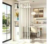 HLTQL Separation De Piece Intérieur Claustra Cloison Amovible,202x80x24cm | Meuble Avec Cloison Separation De Piece Interieur Blanc Room Dividers Free Standing Sans Percage,202x80x24cm
