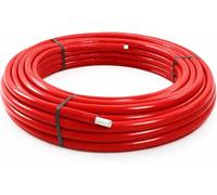 HM Tube multicouche isolé PERT-AL-PERT, Ø 16 mm, couronne de 12,5 m, gaine rouge, eau chaude, eau froide et chauffage