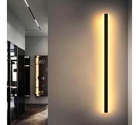 HMAKGG Applique Murale Interieur LED Lampe Murale Noir Luminaire Design Moderne 3 Température De Couleur Réglable Lampe De Nuit Pour Couloir Salon Chambre Escalier Cuisine,150cm