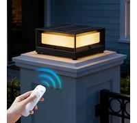 HMAKGG Borne Solaire Extérieur Jardin LED, Éclairage Allée IP65, Noir