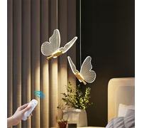 HMAKGG Lustre Papillon LED 12W Dimmable pour Chambre Enfant Dorée