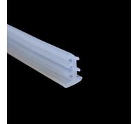 HMBEST Bande D'étanchéité De Type T Alliage D'aluminium Verre De Porte Et De Fenêtre Accessoires Fixes Caoutchouc De Silicone La Fente De La Carte Remplissage D'espace Étanche,5M Blanc,7 * 10