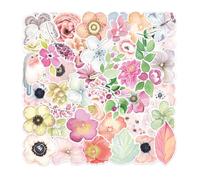 HMCEY 100 Pièces Autocollant Fleurs Scrapbooking,Stickers Fleurs,Stickers Aesthetic,Autocollants Plantes,Autocollant Ordinateur Portable,Autocollants Décoratifs,Journaling Sticker Coque Telephone