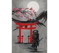 HMDKHI Images de posters japonais Bushido, peinture de figurines japonaises de ninjas samouraï, figurines japonaises et mont Fuji, sans cadre, JP-03, 1 pièces - 30 x 40 cm