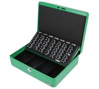 Caisse verrouillable avec plateau de comptage de pièces HMF 10015-06, 30 x 24 x 9 cm, vert