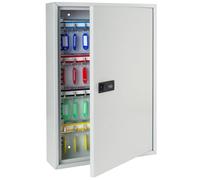 HMF 13664-07 Armoire à clés avec Code chiffré, boîte à clés Grande | 64 Crochets | 45 x 30 x 8 cm | Gris Clair