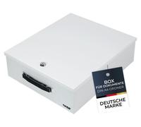 HMF 142-07 Cassette à documents Din A4, boîte à documents, 39,5 x 32,5 x 12 cm, gris clair