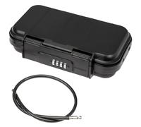 HMF 318-02 Coffre-fort portable avec serrure à combinaison, mini coffre-fort étanche avec câble métallique | 23,5 x 14,5 x 5,8 cm