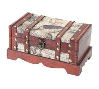 HMF Coffre au trésor en bois, petite Malle au trésor pour anniversaire d’enfant | 23 x 13 x 11 cm | Amérique