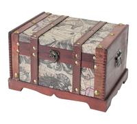 HMF Coffre au trésor en bois, petite Malle au trésor pour anniversaire d’enfant | 29 x 20 x 17 cm | Amérique