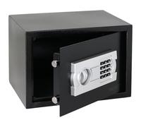 HMF Coffre-fort de sécurité pour la maison, l’hôtel ou le bureau, coffre-fort de meuble avec serrure à combinaison pour documents DIN A4 | 35 x 25 x 25 cm | Noir