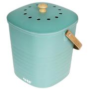 HMF Poubelle Bio Durable de Cuisine, Seau à Compost inodore avec Couvercle | 3 L | Vert