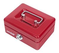 HMF Tirelire avec aisse à Monnaie verrouillable avec Fente pour pièces pour Enfants et Adultes | 12,5 x 9,5 x 6 cm | Rouge