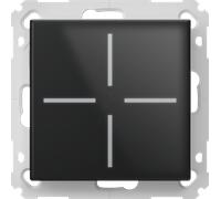 HMIP WGS-A - Bouton-poussoir en verre, noir