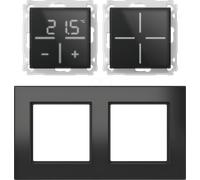 HMIP WGSWGTCGF2A - Set 1x bouton-poussoir en verre + thermostat CO2 + cadre, double