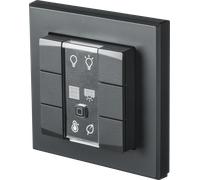 Interrupteur mural HOMEMATIC 6 voies anthracite, 1 pièce.