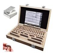 HMLSYZX Blocs de Jauge Précis Métriques, avec Coffret de Rangement Bois Grade 0/1, Gamme 1,005 à 100 mm, pour Étalonnage Pied à Coulisse et Micromètre en Atelier D’Usinage