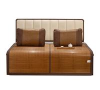 HMTBQT Saison Nattes de Couchage D'été Matelas Bambou,Tapis de Lit-Mat en Rotin Rafraîchissant Double Face Couvre Pliable,Absorption Respirante Lisse pour Lit Double Simple(160x200cm)