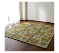 HMTBQT Tatami Mat Pliable Igusa Matelas Japonais Rush Herbe Sol Sommeil Futon(Yellow,195x195cm)