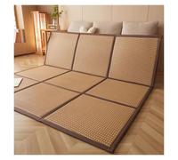 HMTBQT Tatami Matelas Japonais Tapis de Sol Zone Jeu Ramper Nattes de Couchage(Light Brown,60x120cm)
