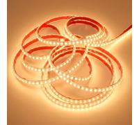 Hmuaog Ruban LED Adhésif 220V, Bandeau LED Autocollant 120 LEDs/m, Haute Densité avec Interrupteur, Bande Lumineuse Étanche IP67 pour Miroir, Placard et Cuisine (Blanc Chaud, 2 m)