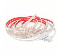 Hmuaog Ruban LED Adhésif 220V, Bandeau LED Autocollant 120 LEDs/m, Haute Densité avec Interrupteur, Bande Lumineuse Étanche IP67 pour Miroir, Placard et Cuisine (Blanc Chaud, 3 m)
