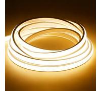 Hmuaog Ruban LED COB 220V, Bandeau LED Cuisine Haute Densité 15W/m, Etanche IP67 Lumière Linéaire Uniforme sans Points, Bande Lumineuse pour Exterieur, Jardin, Corniche, Prise UE (Blanc Chaud, 3 m)