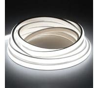 Hmuaog Ruban LED COB 220V, Bandeau LED Cuisine Haute Densité 15W/m, Etanche IP67 Lumière Linéaire Uniforme sans Points, Bande Lumineuse pour Exterieur, Jardin, Corniche, Prise UE (Blanc Froid, 2 m)