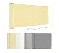 HNBFKD Brise Vue pour Balcon - 2.4x1M/240x100CM Jaune Clair - Cache Vue Opaque Imperméable avec Protection Anti-UV, Pare-Soleil Extérieur Jardin et Terrasse,avec Serre-câbles Inclus