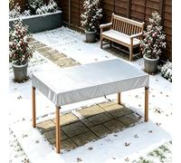 HNBFKD Housse pour Table de Jardin - 120x70x30cm/LxWxH Argent - Housse Salon de Jardin, Anti-UV Tissu 420D Oxford Rectangulaire Couverture Protection Meubles Bâche Imperméable Bache Table Exterieur