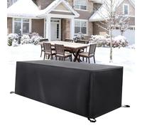 HNBFKD Housse Salon de Jardin Carré 220x80x70cm/LxWxH Imperméable Housses pour Mobilier de Patio Exterieur, Tissu Oxford Bâche Table Patio, Housse Protection Canapé Exterieur Étanche à la Poussière