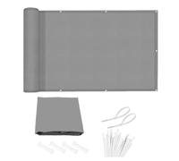 HNBFKD Voile d'ombrage avec œillets - 6x0.55M/600x55CM Gris foncé - Rectangulaire, Protection Solaire, Imperméable, Brise Vue Balcon, Couverture de Écran Jardin, avec Attaches de Câble et Cordons