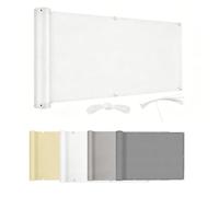 HNBFKD Voile d'ombrage Rectangulaire Imperméable - 6x0.55M/600x55CM Blanc - Brise-Vue Opaque pour Balcon, Haute Densité, Résiste Intempéries/Déchirures, UV 95%, pour Balcon Terrasse Jardin