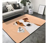 Hnnkloy Chien Jack Russell Terrier, Tapis de Sol antidérapant pour Salon et Chambre, 208 x 148 cm