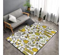 Hnnkloy Huile d'olives en Bouteille, Produits biologiques, Tapis de Sol antidérapant de Grande Taille pour Salon et Chambre, 150 x 100 cm.