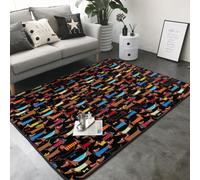 Hnnkloy J'aime Mon Chien Teckel (imprimé), Tapis de Sol antidérapant pour Salon et Chambre, 208 x 148 cm