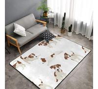 Hnnkloy Motif de Chien Jack Russell Terrier, Tapis de Sol antidérapant de Grande Taille pour Salon et Chambre, 150 x 100 cm.