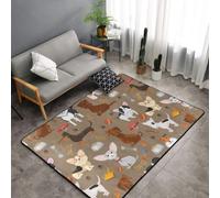 Hnnkloy Motif de Chiens Mignons et drôles, Tapis de Sol antidérapant de Grande Taille pour Salon et Chambre, 150 x 100 cm.