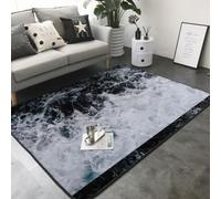 Hnnkloy Mousse imprimée Ocean Splash, Tapis de Sol antidérapant pour Salon et Chambre, 208 x 148 cm