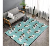 Hnnkloy Papillon, Chien Mignon de Race Toy Spaniel, Tapis de Sol antidérapant de Grande Taille pour Salon et Chambre, 150 x 100 cm.