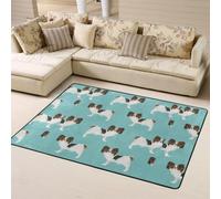 Hnnkloy Papillon, Chien Mignon de Race Toy Spaniel, Tapis de Sol antidérapant de Grande Taille pour Salon et Chambre, 160 x 120 cm.