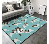 Hnnkloy Papillon, Chien Mignon de Race Toy Spaniel, Tapis de Sol antidérapant pour Salon et Chambre, 208 x 148 cm