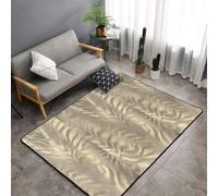 Hnnkloy Safari African Gold Glam Zèbre Animal Skin Sepia, Tapis de Sol antidérapant de Grande Taille pour Salon et Chambre, 150 x 100 cm.
