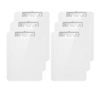 Hnogri Lot de 6 presse-papiers en plastique format A4 standard Plastique dur, Clipboard A4 dessin de mode, Planchettes à pince et porte-formulaires, Clipboard taille 31.5 x 22.5 cm, Blanc