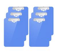 Hnogri Lot de 6 presse-papiers en plastique format A4 standard Plastique dur, Clipboard A4 dessin de mode, Planchettes à pince et porte-formulaires, Clipboard taille 31.5 x 22.5 cm, Bleu