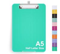 Hnogri Porte-bloc A5 avec rangement, Planches à pince pliables pour infirmières, Planches à pince pliables en plastique, Fournitures de bureau, menu pour le travail, Green