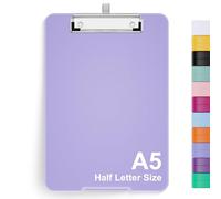 Hnogri Porte-bloc A5 avec rangement, Planches à pince pliables pour infirmières, Planches à pince pliables en plastique, Fournitures de bureau, menu pour le travail, Purple