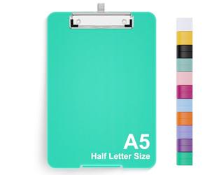 Hnogri Porte-bloc A5 avec rangement, Planches à pince pliables pour infirmières, Planches à pince pliables en plastique, Fournitures de bureau, menu pour le travail, Green